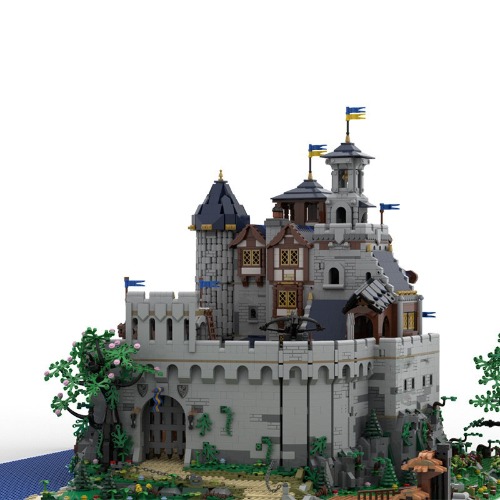 레고 크리에이터 호환 Black Falcon Royal Castle 중세 블랙 팔콘 로얄 캐슬 10653pcs MOC-161565 신제품 창작